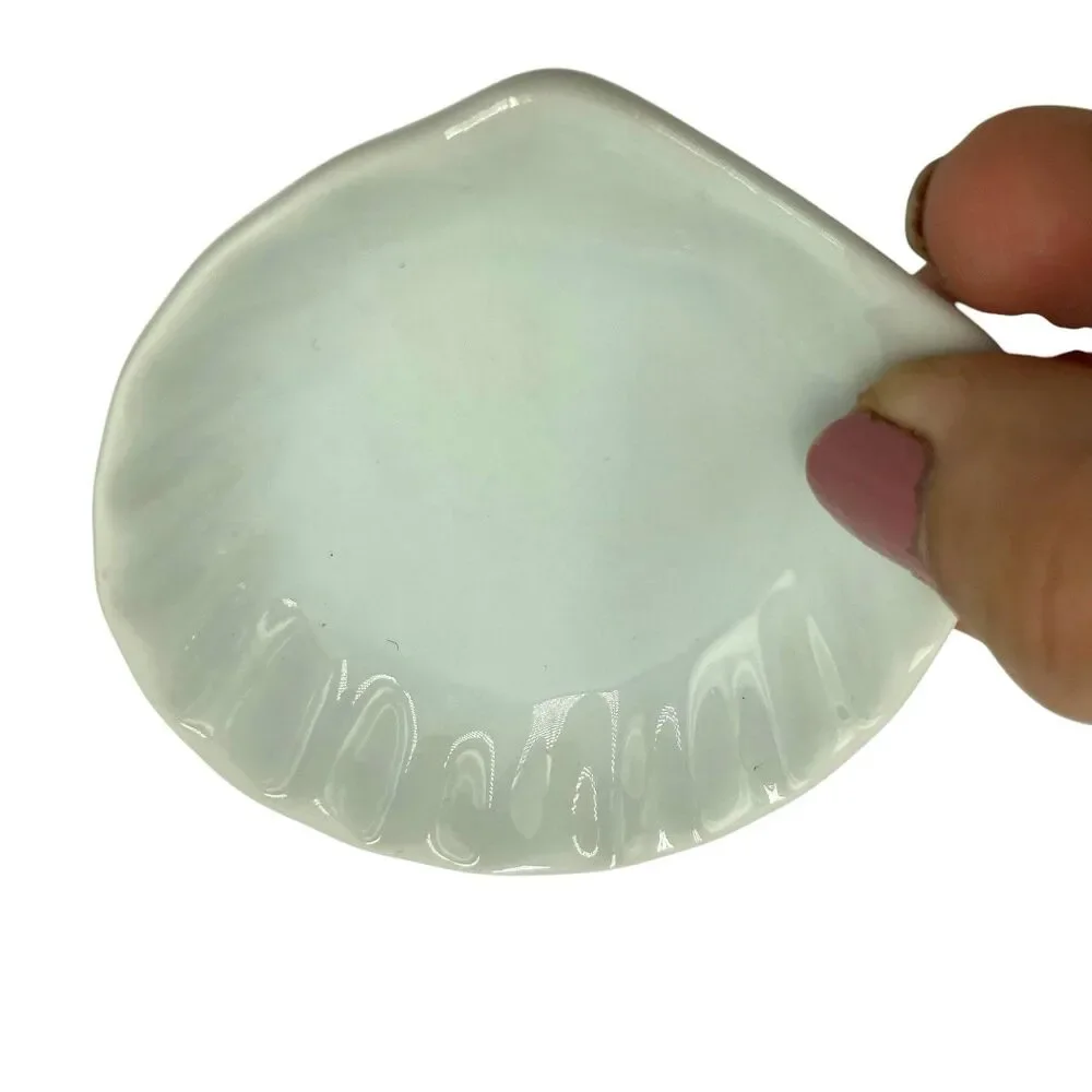 Sur la Table White Ceramic Shell Dish 4 Dipping Small Dishes